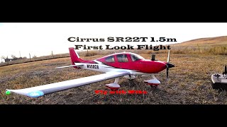 E Flite Cirrus SR22T 1 5m First Look Flight Fly with Mike [upl. by Dnalevelc]