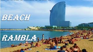 Barcelona de la Rambla a la Playa [upl. by Anyer433]