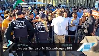 „Du sollst Deine Fresse halten Du scheiss dreckiger Deutscher Moslem zu Stürzenberger [upl. by Aiceled987]