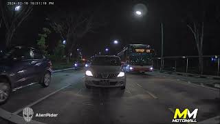 Alien Rider BreakOut M2 Pro AIO  Front Rear Dashcam 1080p Sample Footage in Singapore [upl. by Aleras243]