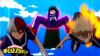 Midoria Uses Bakugo And Todoroki As a Springboard And Wins The Qualifying Stage Of The Competition [upl. by Ecirrehs]