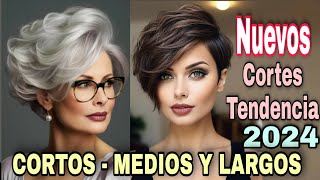 ✂️ NUEVOS CORTES DE CABELLO TENDENCIAS 2024 Desde CORTO MEDIO y LARGO para MUJERES de Toda edad [upl. by Batory469]