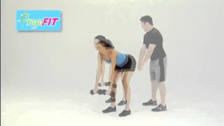 Back Exercise  2 Arm Dumbbell Row [upl. by Orling475]