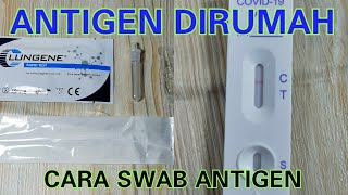 CARA SWAB ANTIGEN MANDIRI DIRUMAH  MERK LUNGENE RAPID TEST [upl. by Ellehcyar851]