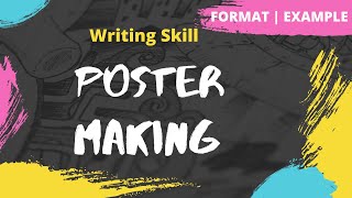 Poster Making  How to make a Poster  Format  Example  Writing Skills [upl. by Maximo]