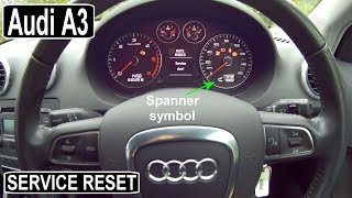 Audi A3 SERVICE LIGHT RESET oil [upl. by Papke6]