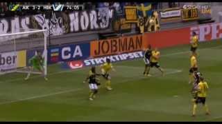 Kennedy Igboananike Fantastic Goal  AIK  Halmstad BK 33  20130428 [upl. by Eanahs245]