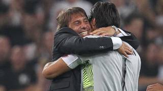 Conte amp Juventus celebrate after 20 win over Milan [upl. by Ahseele530]