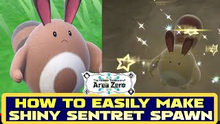 HOW TO EASILY MAKE SHINY SENTRET SPAWN IN POKEMON TEAL MASK DLC  Easy Shiny Guide [upl. by Eicnarf]