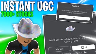 NEW  Roblox Instant UGC Script  7000 Stocks  FREE COWBOY HAT [upl. by Berta]