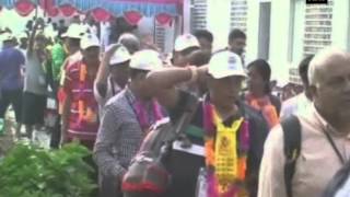 Kailash Mansarovar Yatra First group of pilgrims arrive in Almora [upl. by Ivz]