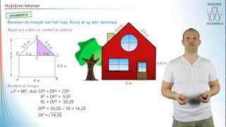 Pythagoras  Hulplijnen tekenenhoogtelijnmethode  WiskundeAcademie [upl. by Adihsar404]