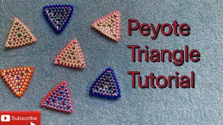 How to Peyote stitch triangle tutorial for beginners [upl. by Bollen349]