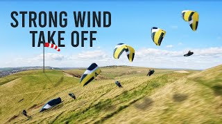 Paragliding Control Strong Wind Preparation amp Take Off Basic Tips [upl. by Kcirdla]