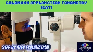 Tonometry  Goldmann Applanation Tonometry  IOP optometryreels [upl. by Leanatan]