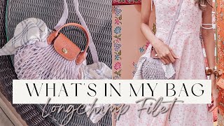 WHATS IN MY BAG  LONGCHAMP FILET XS [upl. by Nadine]