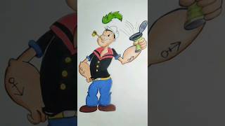 Popeye Drawing With Pencil Colour  popeye cartoon drawing [upl. by Eintruoc218]