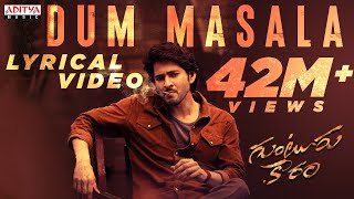 Dum Masala Lyrical Song  Guntur Kaaram Songs  Mahesh Babu  Trivikram  Thaman S S Radha Krishna [upl. by Haldeman]