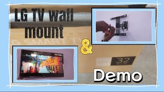 How to LG TV wall mount  Lg 32 inch Led TV installation  LG TV diwal mein kaise lagaye [upl. by Adamik949]