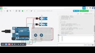 servomotor con potenciómetro en Tinkercad [upl. by Colson519]