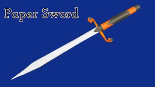 Origami sword  How to make a paper sword Paper Craft tutorial [upl. by Morgenthaler]