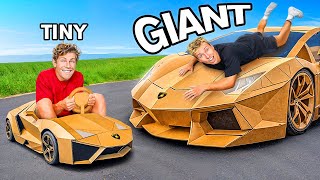 Building GIANT vs TINY Cars Challenge [upl. by Conn]