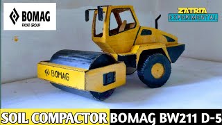 DIY soil compactor from cardboard  BOMAG BW211 D5 [upl. by Ramah44]