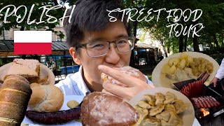 POLISH STREET FOOD TOUR  KRAKOW POLAND Kielbasa Pierogis Struzka Wolowa  AUTHENTIC POLISH FOOD [upl. by Ojibbob]