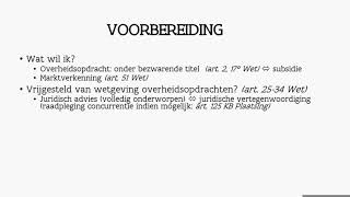 hoe gun je een overheidsopdracht DEEL 1 Basisbeginselen en voorbereiding [upl. by Gney]