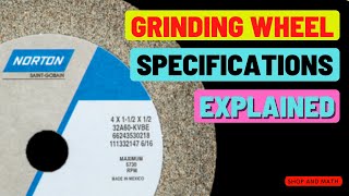 grinding wheel specifications explained English [upl. by Aiz161]