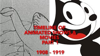 Timeline of Animated Shows amp Movies Part 1  1908  1919 [upl. by Frohne]