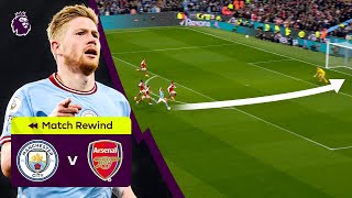 KEVIN DE BRUYNE SCORES TWICE  Man City vs Arsenal  Premier League Highlights [upl. by Ameyn87]