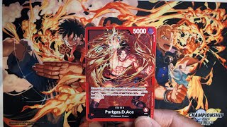 Special Goods Set AceSaboLuffy One Piece card game unboxing [upl. by Millar]