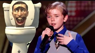 Kid sings Skibidi Toilet in America gots talent 2 [upl. by Hamrnand]