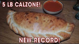 5lb Italian CALZONE Challenge RECORD  Randy Santel [upl. by Anrahc226]