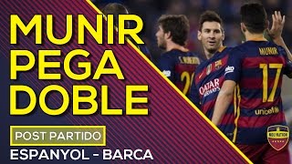 Espanyol 02 FC Barcelona  Munir Pega Doble  POST PARTIDO [upl. by Lorre]