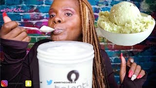 BIG TUB OF ICE CREAM ASMR EATING SOUNDS [upl. by Nialb74]