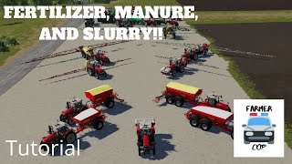 Farming Simulator 19  Tutorial for Fertilizing Lime Manure and Slurry [upl. by Ailev]