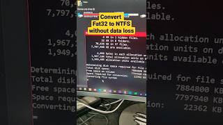 Convert FAT32 to NTFS without formatting drive 💽 shorts youtubeshorts shortsvideo computer [upl. by Mosi]