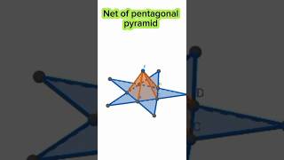 net of pentagonal pyramid 3d visual geometry pyramid mensuration [upl. by Raphael636]