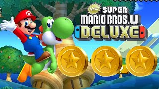 Acorn Plains3 Yoshi Hill  33 Stars NEW Super Mario Bros U Deluxe GUIDE STARCOINS [upl. by Adnolrehs]