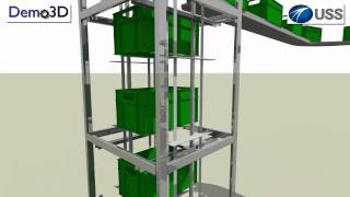 Demo3D USS Vertical Indexing Conveyor [upl. by Larson]