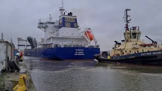 Stema Shipping New MV Starnes arriving at Tilbury docks Ship [upl. by Aneeg982]