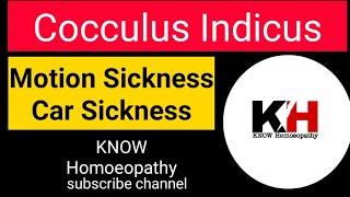 Cocculus Indicus Homeopathic Medicine  Car Sickness  Motion Sickness  Dr Samridhi Sharma [upl. by Naie170]