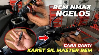 Teknik Baru Ganti Karet Master Rem NMAX [upl. by Nywnorb]