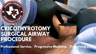 Cricothyrotomy Surgical Airway Procedure for Difficult Airway [upl. by Harad]