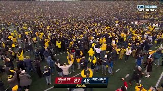 5 Michigan Upsets 2 Ohio State and fans storm the field 2021 College Football [upl. by Nellir845]