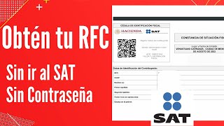 💡✅Como obtener RFC sin ir al SAT CONSTANCIA DE SITUACIÓN FISCAL ✅💡📌Tutorial paso a paso📢 [upl. by Tegirb725]