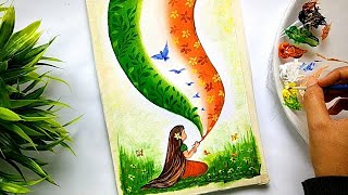 REPUBLIC DAY Special Painting  Simple and Easy Republic Day Painting for Beginners [upl. by Adnalohs]