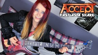 ACCEPT  Fast As A Shark GUITAR COVER with SOLO  Jassy J [upl. by Euqinomad]